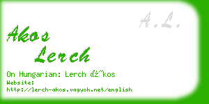 akos lerch business card